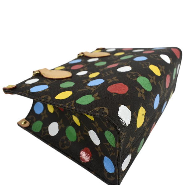 LOUIS VUITTON Onthego Yayoi Kusama Dots Monogram Canvas Shoulder Bag Multicolor