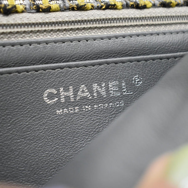 CHANEL Braided Charms Tweed Small Flap Crossbody Bag Multicolor