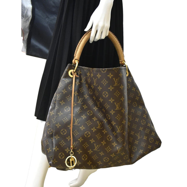 LOUIS VUITTON Artsy GM Monogram Canvas Hobo Bag Brown