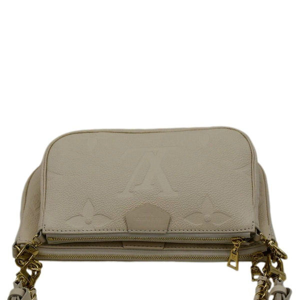 LOUIS VUITTON Multi Pochette Accessoires Monogram Empreinte Shoulder Bag Cream