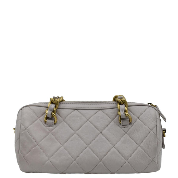  CHANEL mall Quilted Leather Crossbody Bag Light Pink back look