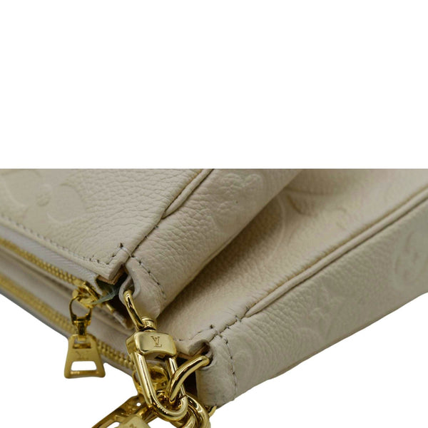 LOUIS VUITTON Multi Pochette Accessoires Monogram Empreinte Shoulder Bag Cream