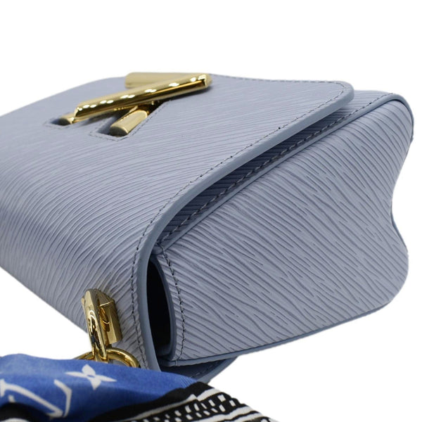 LOUIS VUITTON Twist PM Epi Leather Crossbody Bag Light Blue