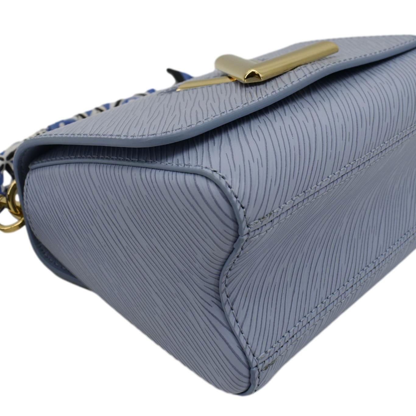 LOUIS VUITTON Twist PM Epi Leather Crossbody Bag Light Blue