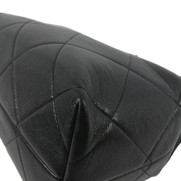 CHANEL Large A Real Catch Quilted Leather Shopping Tote Bag Black