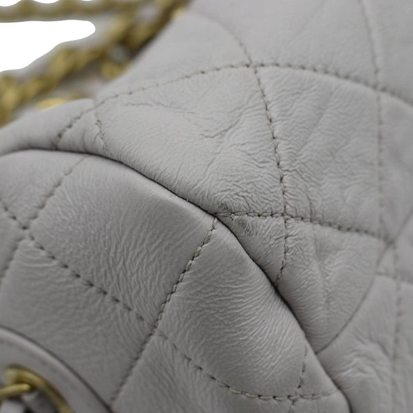  CHANEL mall Quilted Leather Crossbody Bag Light Pink lower left corner look 