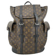 LOUIS VUITTON Christopher Monogram Macassar Canvas Backpack Bag Brown