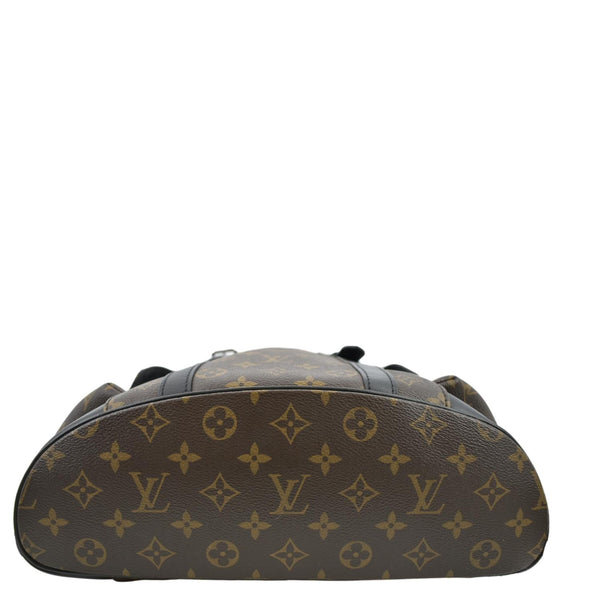 LOUIS VUITTON Christopher Monogram Macassar Canvas Backpack Bag Brown