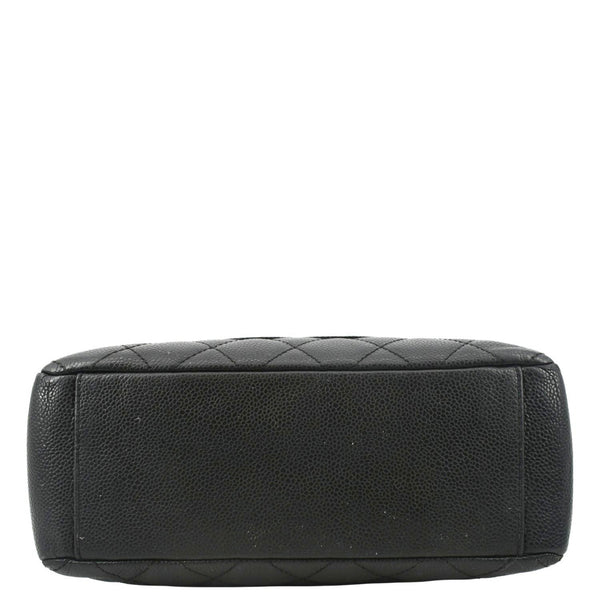 CHANEL PST Caviar Leather Quilted Shopping Tote Bag Black