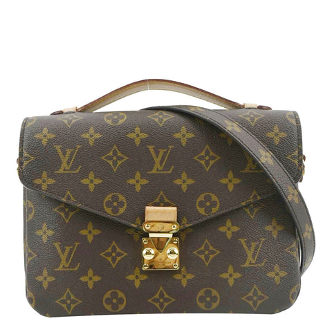 LOUIS VUITTON Metis Pochette Monogram Canvas Crossbody Bag Brown