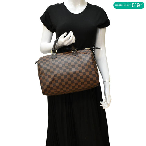 LOUIS VUITTON Speedy 30 Bag Brown dummy look