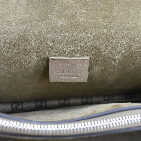 GUCCI Dionysus Small GG Supreme Canvas Shoulder Bag Beige 400249