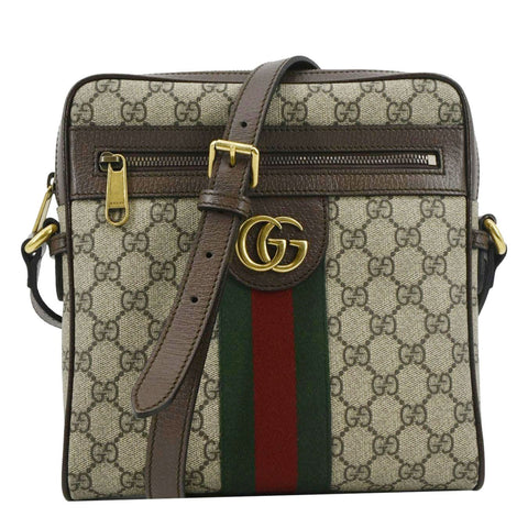 GUCCI Ophidia Small GG Canvas Messenger Bag Beige 547926