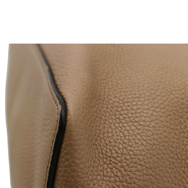 GUCCI Soho Large Pebbled Leather Hobo Shoulder Bag Tan 536194