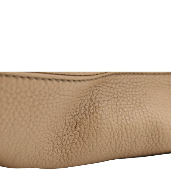 GUCCI Soho Large Pebbled Leather Hobo Shoulder Bag Tan 536194