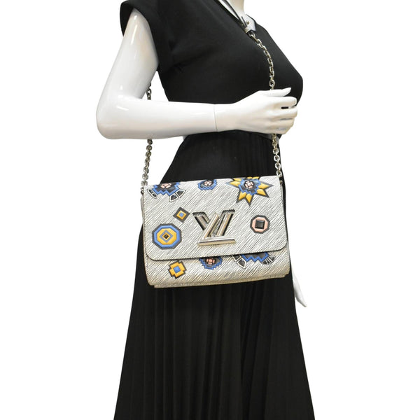 LOUIS VUITTON Epi Leather Shoulder Bag White dummy look