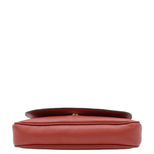 GUCCI Soho GG Flap Leather Chain Crossbody Bag Red 536224