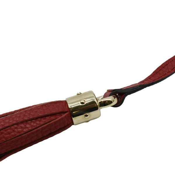 GUCCI Soho GG Flap Leather Chain Crossbody Bag Red 536224