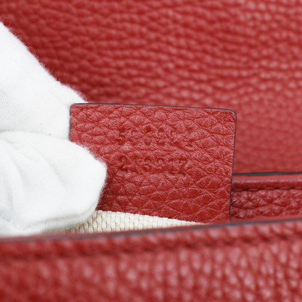 GUCCI Soho GG Flap Leather Chain Crossbody Bag Red 536224