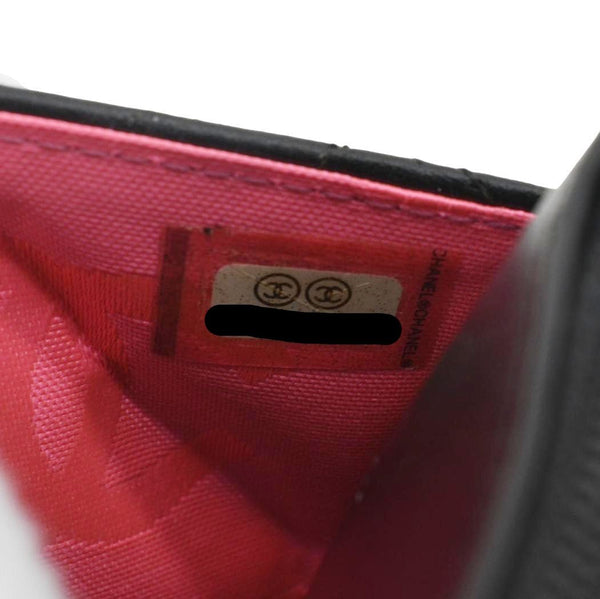 CHANEL Cambon Ligne  Wallet On Chain Quilted Leather Clutch Crossbody Bag Black