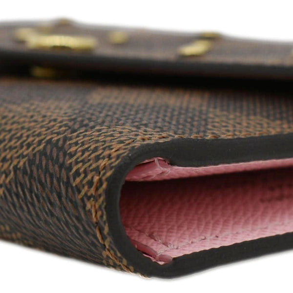 LOUIS VUITTON Studded Victorine Damier Ebene Wallet Brown