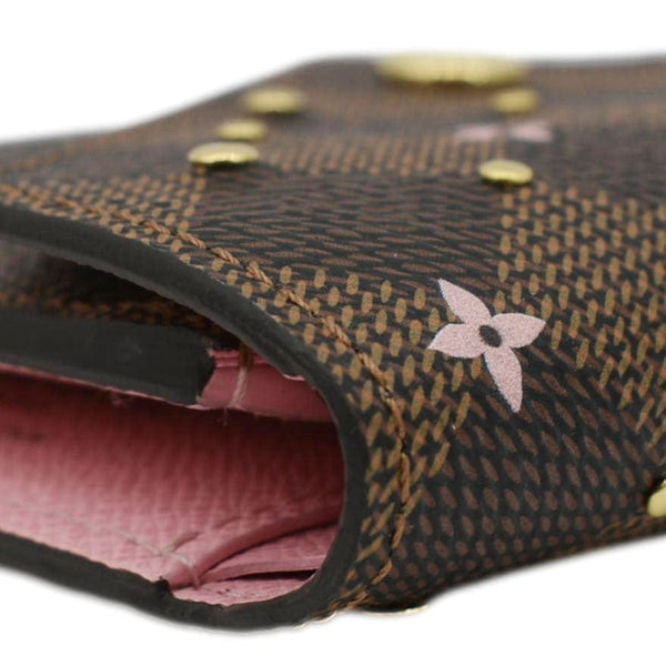 LOUIS VUITTON Studded Victorine Damier Ebene Wallet Brown