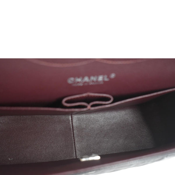 CHANEL Classic Large Double Flap Quilted Leather Shoulder Bag Black