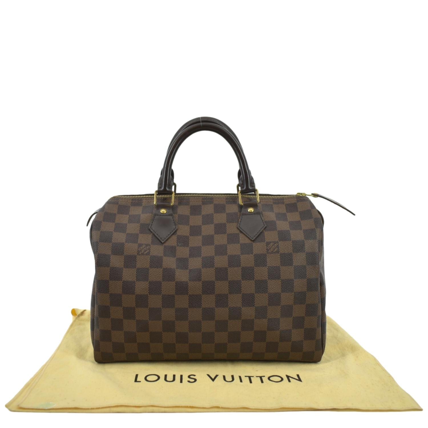 Louis Vuitton Speedy 25 Damier Ebene Satchel Bag Brown