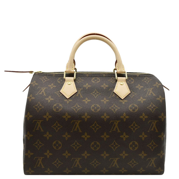 LOUIS VUITTON Speedy 30 Satchel Bag Brown back look