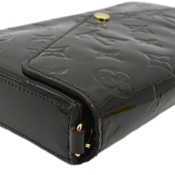 LOUIS VUITTON Felicie Pochette Monogram Vernis Crossbody Bag Amarante