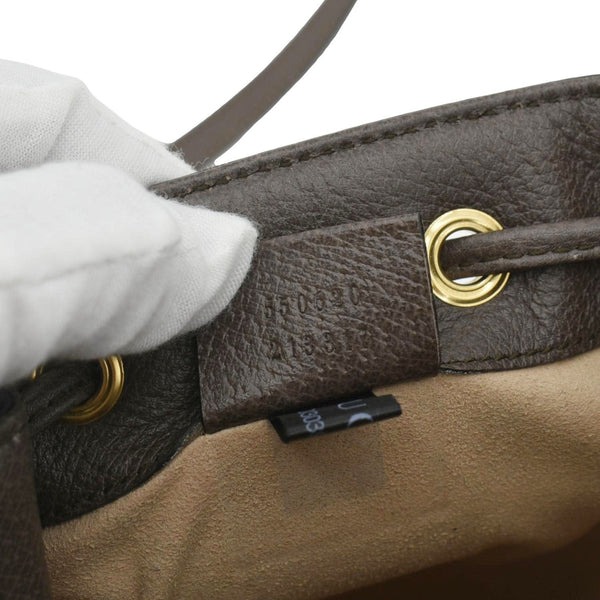 GUCCI Ophidia Mini GG Supreme Crossbody Bucket Bag Beige 550620