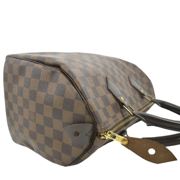 LOUIS VUITTON Speedy 25 Damier Ebene Satchel Bag Brown