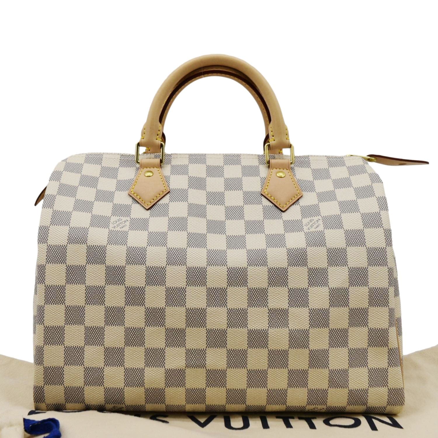 LOUIS VUITTON Speedy 30 Damier Azur Satchel White Bag