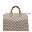 LOUIS VUITTON Speedy 30 Satchel Bag White front side