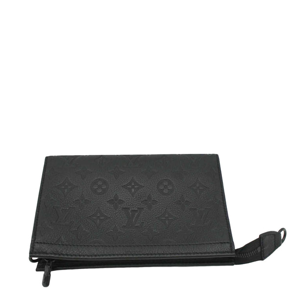 LOUIS VUITTON Gaston Wearable Wallet Monogram Shadow Leather Crossbody Bag Black