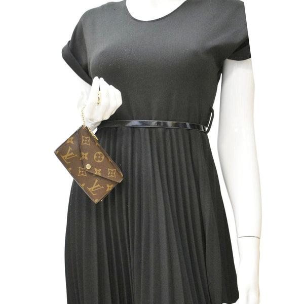 LOUIS VUITTON Monogram Canvas Recto Verso Card Holder Brown