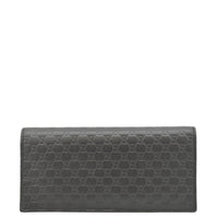 GUCCI G Leather Bi-fold Long Wallet Black  front look