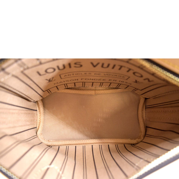 LOUIS VUITTON Neverfull BB Monogram Canvas Tote Shoulder Bag Brown