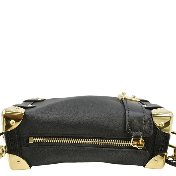 LOUIS VUITTON Side Trunk PM Grained Calf Leather Tote Bag Black
