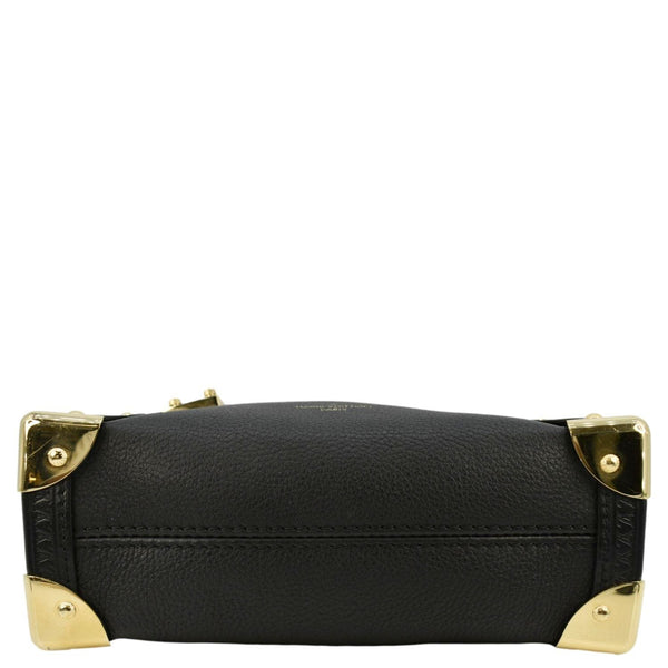 LOUIS VUITTON Side Trunk PM Grained Calf Leather Tote Bag Black