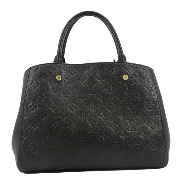 LOUIS VUITTON Montaigne MM Monogram Empreinte Satchel Shoulder Bag Black