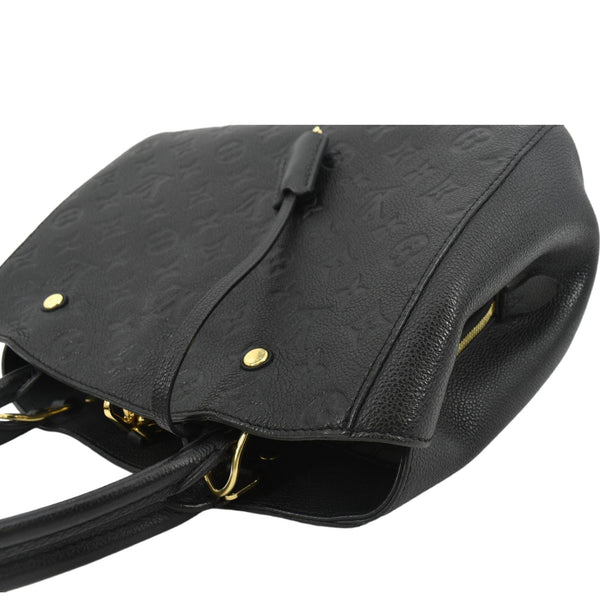 LOUIS VUITTON Montaigne MM Monogram Empreinte Satchel Shoulder Bag Black