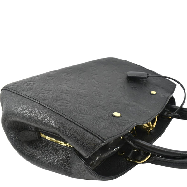 LOUIS VUITTON Montaigne MM Monogram Empreinte Satchel Shoulder Bag Black