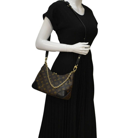 LOUIS VUITTON Boulogne Monogram Canvas Shoulder Bag Brown