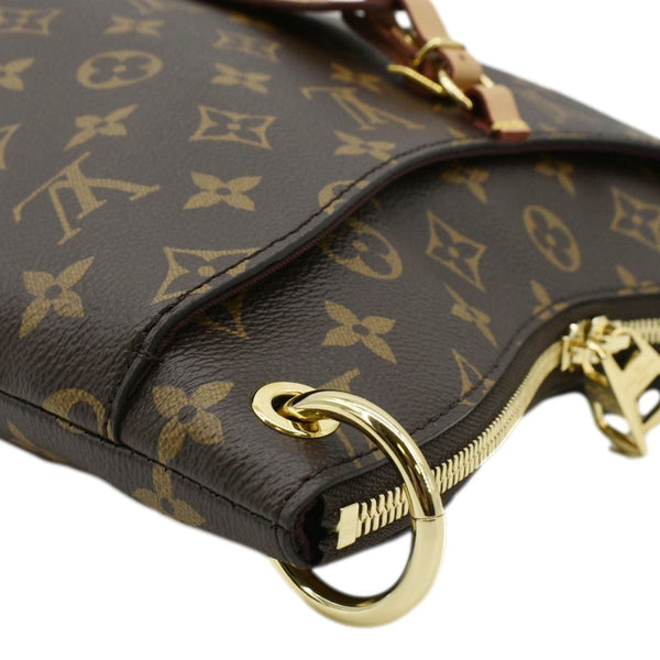 LOUIS VUITTON Monogram Canvas Shoulder Bag Brown upper left corner  look 