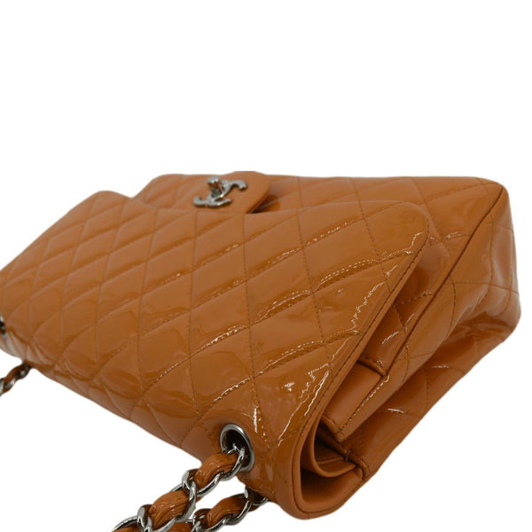 CHANEL Classic Jumbo Double Flap Quilted Leather Shoulder Bag Orange