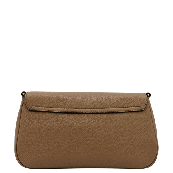 GUCCI Leather Chain Crossbody Bag Rose Beige back look