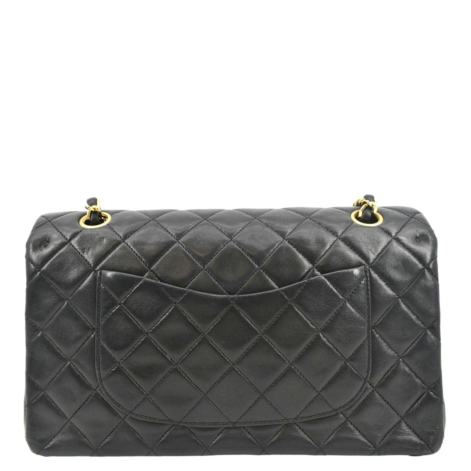CHANEL Classic Vintage Black Quilted Leather Shoulder Bag