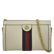 GUCCI Ophidia Small Leather Chain Shoulder Bag White 503877