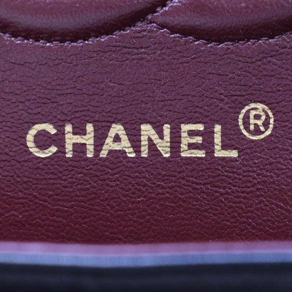 CHANEL Classic Vintage Black Quilted Leather Shoulder Bag with logo